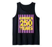 250 Years Anniversary America 1776-2026 Striped 4th of July Canotta