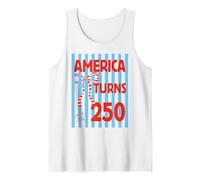 250 Years Anniversary America 1776-2026 Striped 4th of July Canotta