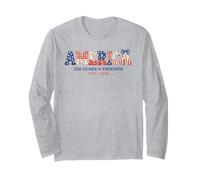 250 Years Anniversary America 1776-2026 USA 250th Birthday Maglia a Manica