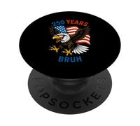 250 Years Bruh 250th Anniversary USA Aquila e bandiera per bambini PopSockets PopGrip Adesivo
