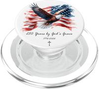 250 Years by GOD's Grace - Vintage Watercolor Eagle 1776 PopSockets PopGrip per MagSafe