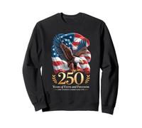 250 Years One Nation Under God - Eagle 1776 Faith American Felpa