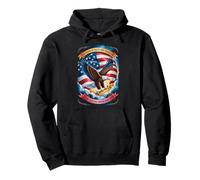250 Years One Nation Under God - Eagle 1776 Faith American Felpa con Cappuccio