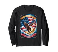 250 Years One Nation Under God - Eagle 1776 Faith American Maglia a Manica