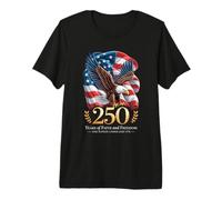 250 Years One Nation Under God - Eagle 1776 Faith American Maglietta Premium