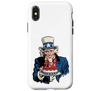 250 Years Uncle Sam Cake 250th Birthday Custodia per iPhone X/XS