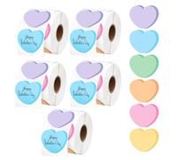 2500 pezzi adesivi decorativi colorati a forma di cuore etichette per decorazioni artistiche artigianali matrimonio San Valentino forniture dessert