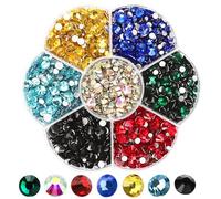 2500 Strass Termoadesivi per Tessuti 0.15~0.48cm,Strass per Scarpe Brillantini Adesivi Perline da Stirare Hotfix per Abbigliamento Artigianato Misto Decorazione Fai da Te (7 Colori)
