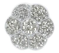 2500 Strass Termoadesivi per Tessuti per Scarpe Brillantini Adesivi Perline da Stirare Strass Hotfix Trasparenti per Abbigliamento Artigianato Misto Decorazione Fai da Te (argento)