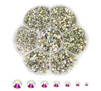 2500 Strass Termoadesivi per Tessuti Strass per Scarpe Brillantini Adesivi Perline da Stirare Hotfix Trasparenti per Abbigliamento Artigianato Misto Decorazione Fai da Te