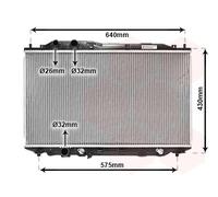 25002192 VAN WEZEL Radiatore, Raffreddamento motore per HONDA