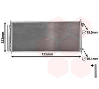 25005222 VAN WEZEL Condensatore, Climatizzatore per HONDA