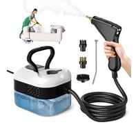 2500W 1,2L Pulitore A Vapore, Velocità Regolabile A 6 Livelli, Per Casa, Auto, Cucina, Mobili, Pavimenti, Macchina A Vapore Ad Alta Pressione Da 3,5 Bar, Con 4 Testine A Spazzola