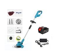 2500W 8 pollici Brushless Electric Grass Trimmer Cordless Rasaerba Erba Linea Tagliasiepi Regolabile Palmare Giardino Potatura per giardino, prato(1 battery set)