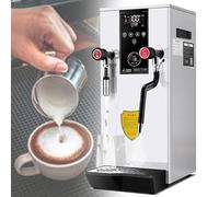 2500w Montalatte Commerciale, Macchina Automatica per Schiumare Acqua Bollente a Vapore da 20 L con Display a LED, per caffè Espresso, tè, Dessert, Hotel, Negozi,White