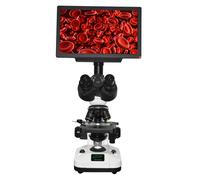 2500x Microscopio da laboratorio medico trinoculare con fotocamera 4K da 9"...