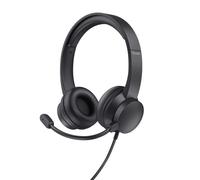 Trust Ayda Cuffie con Microfono Leggere On-Ear 3.5mm, Archetto Regolabile, Auricolari con Filo 1,80 m, Headphones Cablato per PC, Portatile, Computer, Laptop, Mac, Ufficio, Teams, Skype, Zoom - Nero