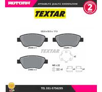 Set di pastiglie freno TEXTAR 2509501, anteriore
