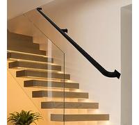 250cm Black Metal il, Antiscivolo Parete Ringhiera per scale, Moderna asta di supporto per loft, Guardrail decorativo in ferro forgiato per sicurezza e stile