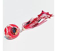 250g/150g/120g/100g/80g/60g/40g Glow Lumious Slider Snapper/Orata Jig Head con gonna Jigging Lure Sea Jig Boat(Red glow,1pc 80g)