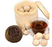 250g Cestino di Bambù con Tè Puerh Agli Agrumi Cina Originale Tè Pu-Erh Naturale e Organico Puer senza Additivo Buon Tè Pu'er