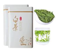 250g Di Tè Bianco Sfuso Anji Tè Verde Biologico Cinese Tea an Ji Bai Cha Infuso Caldo O Freddo Ingredienti Del Tea Verde Aromatizzato Retrogusto Dolce Fragranza Fresca Di Tè Crudo Asiatico