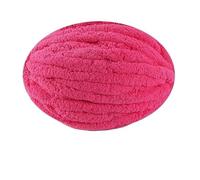 250g Thick Ice Strip Yarn Blanket - Hand-Knitted Chenille Cushion for Pets, DIY Thread for Scarves and Hats, Soft Extra Thick Wool Ball(Rose Red)