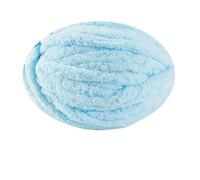 250g Thick Ice Strip Yarn Blanket - Hand-Knitted Chenille Cushion for Pets, DIY Thread for Scarves and Hats, Soft Extra Thick Wool Ball(WaterBlue)