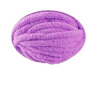 250g Thick Ice Strip Yarn Blanket - Hand-Knitted Chenille Cushion for Pets, DIY Thread for Scarves and Hats, Soft Extra Thick Wool Ball(Light Purple)