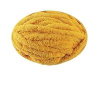 250g Thick Ice Strip Yarn Blanket - Hand-Knitted Chenille Cushion for Pets, DIY Thread for Scarves and Hats, Soft Extra Thick Wool Ball(Turmeric)