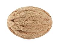 250g Thick Ice Strip Yarn Blanket - Hand-Knitted Chenille Cushion for Pets, DIY Thread for Scarves and Hats, Soft Extra Thick Wool Ball(Light Khaki)