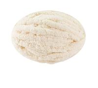 250g Thick Ice Strip Yarn Blanket - Hand-Knitted Chenille Cushion for Pets, DIY Thread for Scarves and Hats, Soft Extra Thick Wool Ball(Beige)