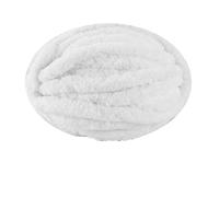 250g Thick Ice Strip Yarn Blanket - Hand-Knitted Chenille Cushion for Pets, DIY Thread for Scarves and Hats, Soft Extra Thick Wool Ball(PureWhite)