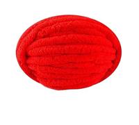250g Thick Ice Strip Yarn Blanket - Hand-Knitted Chenille Cushion for Pets, DIY Thread for Scarves and Hats, Soft Extra Thick Wool Ball(Rosso)