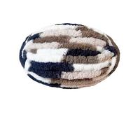 250g Thick Ice Strip Yarn Blanket - Hand-Knitted Chenille Cushion for Pets, DIY Thread for Scarves and Hats, Soft Extra Thick Wool Ball(Coffee Cleverness)