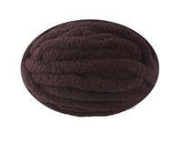 250g Thick Ice Strip Yarn Blanket - Hand-Knitted Chenille Cushion for Pets, DIY Thread for Scarves and Hats, Soft Extra Thick Wool Ball(Coffee)