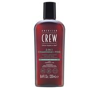 American Crew 3 in 1 Chamimile + Pine shampoo, balsamo e gel doccia 3 in 1 per uomo 250 ml