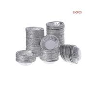 250pcs Disposable Aluminum Foil Baking Egg Tart Pan Cupcake for Case Plate Mold