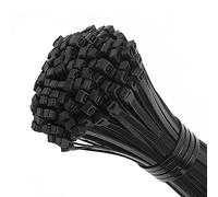 250Pcs Fascette Plastica 300 mm x 7.6 mm, Fascette Elettricista Nere Fascette Cavi Autobloccanti Fascetta Piccole per Cable Management, Giardinaggio