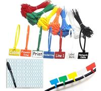 250pcs Fascette Stringicavo Colorate,150mmx3mm Fascette per Cavi,Fascette Nylon Autobloccanti Riutilizzabili per Casa,Ufficio,Giardino,Garage,Officina,7 Colori Diversi(con etichette vuota da 160 pcs)
