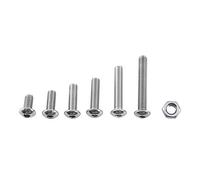 250PCS Hexagonal Socket Head Cap Screws, M3 A2 Stainless Steel Hexagonal Socket Screws Bolts with Hexagonal Nuts Assembly for Marine Assembly Mechanical Industrial Field (B)