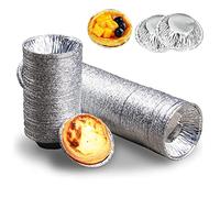 250PCS Stampo Crostata Uova Stampi per Cupcake Muffin in Aluminum Usa Getta Foil Cups Baking Bake Cupcake Tin Mold Round Egg Tart Tins Mold Mould Forma Tazza Antiaderente
