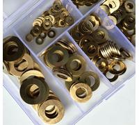 250pz Kit Rondelle Piatte Ottone 3mm 4mm 5mm 6mm 8mm 10mm Conduttive Non Magneti