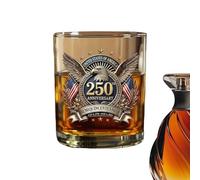 250th American Whisky Bottle | 1776-2006 Patriotic Old Fashioned Drinkware, Commemorazione Bourbon Wine Glass | per papà, nonno, marito, figlio, adulti, amanti, famiglie