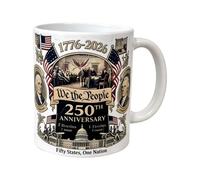 250th aniversary Mug - Commemorative Drinkware, Ceramic Tea Mug, Patriotic 1776-2026 Coffee Cup, Heritage History Celebration Cup for Home Office Apartment Hotel Cafe | Suitable for Living Room