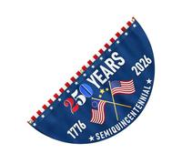 250th Anniversaŕy Fan Bunting - 1.5x3ft/45x90cm Commemorative Flags String | Patriotic Celebration Banner - Stars & Stripes Polyester | US 1776-2026 Party Decoration - Yard Room Welcome Backdrop