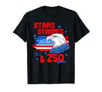 250th Anniversary Stars Stripes 250 Years American 4th July Maglietta