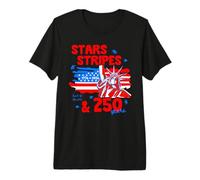 250th Anniversary Stars Stripes 250 Years American 4th July Maglietta Premium
