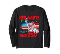 250th Anniversary USA Red White 250 Years American 4th July Maglia a Manica