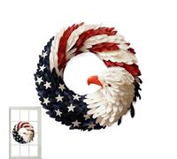 250th Eagle Wreath - Decorative Patriotic Wreath Wall Hanging Resin Metal Finish | Commemorative Decor, Heraldic Ornament, Home Display Decoration